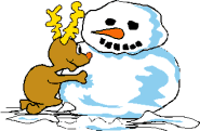 "Yippee! This is the best looking snowman at the North Pole!"