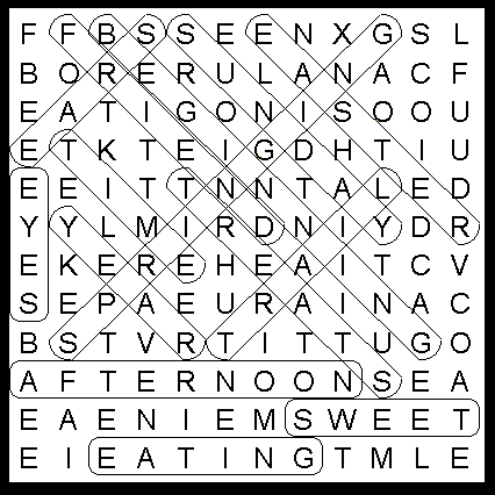 Bunnie Hoppin' Middies Wordsearch Puzzle Solution.