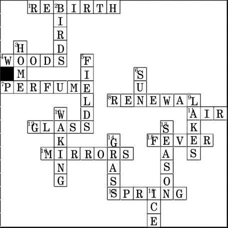 Hippity Hoppin' Season Poem Middies Crossword Solution