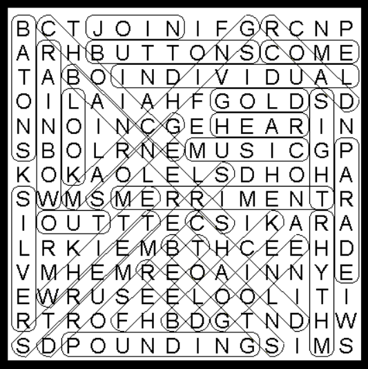 Parades Poem Middies Wordsearch Solution