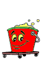 Red Pail with Candy