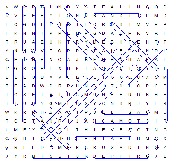 robin-hood-poem-word-search-solution