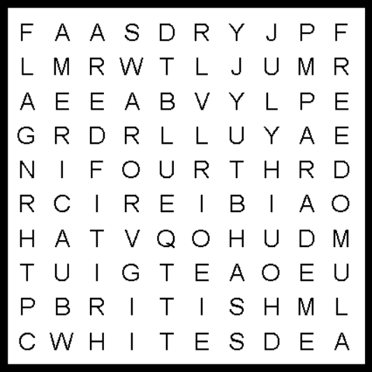 4th Of July Kids Word Search Puzzle