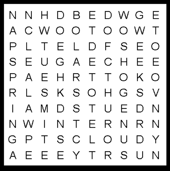 Groundhog Day Kids Word Search