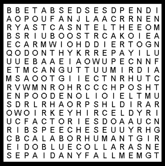 Labor Day Deluxe Word Search