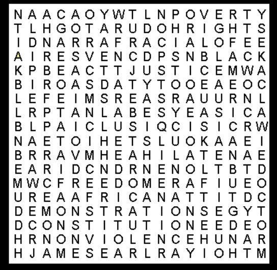 Martin Luther King Big Word Search
