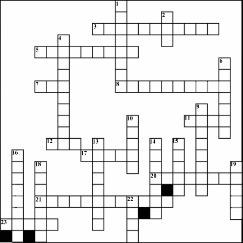New Year's Day Deluxe Crossword Puzzle.