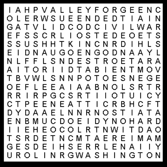 President's Day Deluxe Word Search