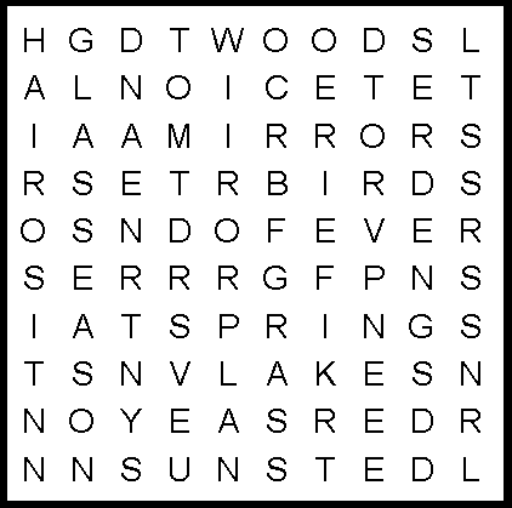 Hippity Hoppin' Season Kids Wordsearch Puzzle.