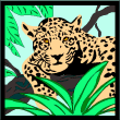 leopard in leaves