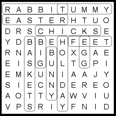 Kids I Hear Somethin' Thumpin' Poem Word Search Puzzle Solution